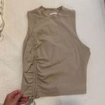 superdown  Beige Ruched Tank Top Photo 3