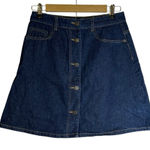 Noisy May Dark Denim Button Front Skirt Size Medium Festival Boho Photo 0