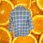 Metropolitan Blue and Yellow‎ Flannel Shirt Size Medium Size L Photo 3