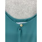 Lucy Love  Women's Dress Trapeze Solid Aqua Sleeveless Shift Scoop Neck Medium Photo 4