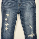 Abercrombie & Fitch Abercrombie Harper Ankle Distressed Skinny Jeans Dark Wash 26 Short Cut Off Hem Photo 4