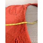 ASOS  DESIGN Rust V Neck Textured Fabric Tie Back Long Sleeves Dress Petite US 12 Photo 10