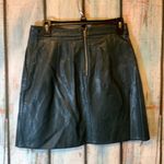 ZARA  Hunter Green Faux Leather Skirt Size M Photo 4