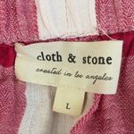 Cloth & Stone  Maecy Pink Plaid Off Shoulder Top Photo 4
