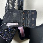 Savage X Fenty by Rhianna Metallic Lace Racerback Bra Size 42D Plus Size Lined Black Photo 4