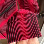 Joseph Ribkoff Like New Long Line Striped Button Front Jacket Top Red Black Sz 6 Photo 6