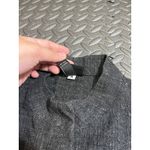 Eileen Fisher  Jacket‎ Womens S Linen Cross Hatch Black/Charcoal Button-Down J100 Photo 3
