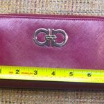 Salvatore Ferragamo  Gancini Hot Pink Full Zip Bifold Leather Wallet COMES in BOX Photo 6