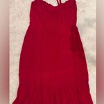 Reformation NWOT  Nikita Red Midi Dress Tie Shoulder Size 24 Photo 4