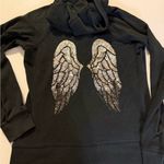 Victoria's Secret VTG Victoria’s Secret Ombré Silver Sequin Angel Wings Zipup Hoodie Sweatshirt Photo 1