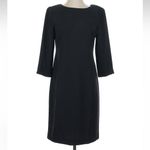 Laura Ashley Vintage  Timeless Classic Black Midi Dress Size 4 Small S Photo 1