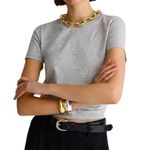 J.Crew New Pima Cotton Slim Fit Short Sleeve T-Shirt BY407 Heather Grey Size XXS Photo 0