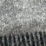 MONROW Mock Neck Fair Isle Pullover Sweater Black White Gray Wool Alpaca Blend S Photo 7