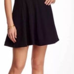 Free People  Black Layla Fit Flare Cut Out Back Cha Cha Ponte Dress‎ Medium Photo 0