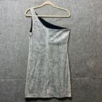Studio Y  Sequins One Shoulder Dress Party‎ Cocktail Mini Dress Silver Size 13/14 Photo 7