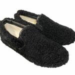 Bamboo  Size 8 Black Faux Shearling Fuzzy Slip on Sneakers Photo 3