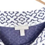 Talbots T by Blue White Printed Crewneck Sweater Sz S Photo 1