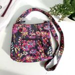 Vera Bradley  Crossbody Bag Midnight Wildflowers Floral Quilted Fall Blues Pinks Photo 1