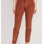Old Navy  High Rise OG Straight Secret Smooth Pocket Burnt Orange Ankle Cords Photo 0