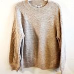 Vigoss Sweater Cable Knit Crew Neck Cozy Sweater w/ Balloon Sleeves Sz XL EUC Photo 1