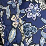 Vera Bradley  Quilted ‘Tropics’ Tapestry Floral Blue Backpack EUC 18in Photo 4