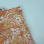 Hollister  Women's Lined orange boho 70s Ultra High Rise Floral Mini Skirt small Photo 4