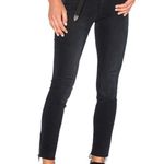 MOTHER Denim Mother Looker Ankle Fray Blackbird Black Jeans Photo 0