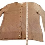 Women’s Gold Metallic Long Sleeve Button Photo 6