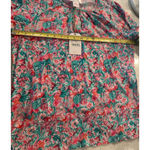 Stella parker Top Size M Pink Green Floral Print Size M Photo 5