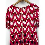 Eliza J Red Geometric Print Short Sleeve Knee Length Shift Dress Size 6P Photo 4