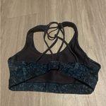 Blue Patterned Sports Bra Photo 1