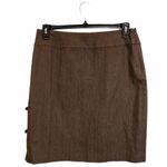 W By Worth  Brown Pencil Cut Skirt Sz 10 Photo 3