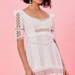 For Love & Lemons Amandine Embroidered Mini Dress Ivory Womens Size Small Photo 6