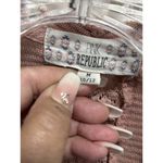 Pink republic  Pink/Gray Striped Crochet Open Cardigan Long Sleeve Size M (10-12) Photo 2