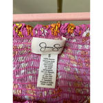 Jessica Simpson Smocked Bodycon Dress Mini Ditsy Floral Pink Beach Vaca Resort S Photo 5