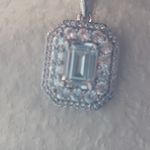 Zales  Silver and White Gemstone Necklace Photo 5