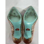 Betsey Johnson Womans Betsy Johnson Elga Stiletto Pumps Slipon 7.5 Rose Gold Rhinestones Photo 6