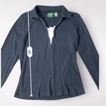 Mountain Lake Ribbed Lace V-Neck Long Sleeve Womens Size M Black White Photo 2