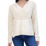 Lucky Brand  NWT Baja Sweater hoodie cream
Color sz M, 21” p2p Photo 0