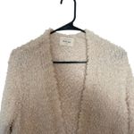 Bohme  Plush Colorblock Long Sleeve Open Front  Cardigan Cream Tan Womens Size XS Photo 2