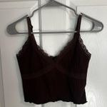 H&M  Lace Trim Tank Top Brown Photo 0