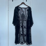 LC Lauren Conrad  Black Lace Duster Kimono Photo 1