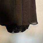Mac Duggal Mac Duggal Black Beaded V Neck Chiffon Rose Hem Mini Formal Dress Size 4 Party Photo 6