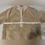 Lou & grey Sherpa Pullover Button Up Tan pockets fuzzy Relaxed Fit Sz Small Photo 9