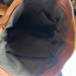 Vegan Leather Hobo Tote Bag In Brown & Black Faux Leather Boho Medium Photo 3