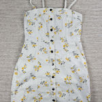 Forever 21  Denim Floral Babydoll Dress Small White Button‎ Down Y2k Cottagecore Photo 0