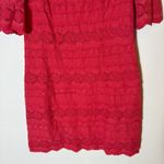 Moulinette Soeurs  Anthropologie Red Eyelet Dress Short Sleeve Size 4 Photo 2
