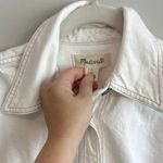 Madewell Denim Oversized Mini Shirtdress In White Size XS Photo 4