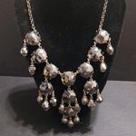 Erica Lyons black mirror bib necklace Silver Photo 0