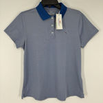 Vineyard Vines Performance Women's Perfect Pique Polo Solid Yacht Blue Stretch Photo 0